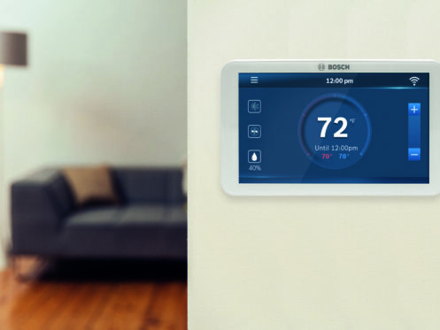 A Newly Installed Thermostat Displaying 72 Degrees after Smart Thermostat Installation in Vacaville, CA